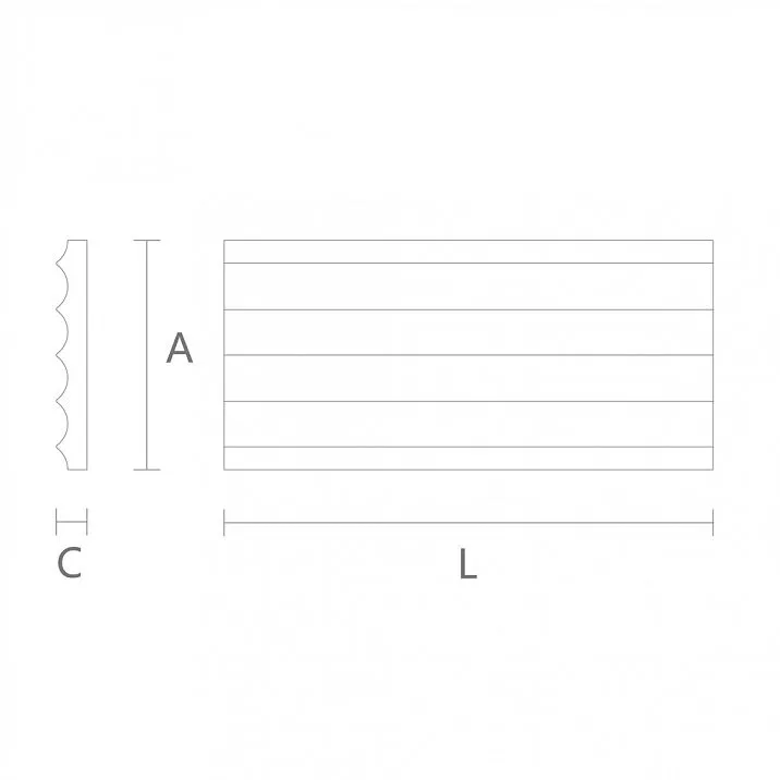 Molding MLD-032 used for furniture decoration drawing