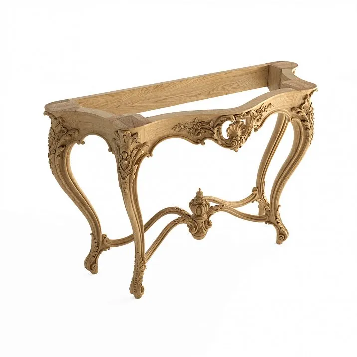 STL-015 table pedestal made of solid oak