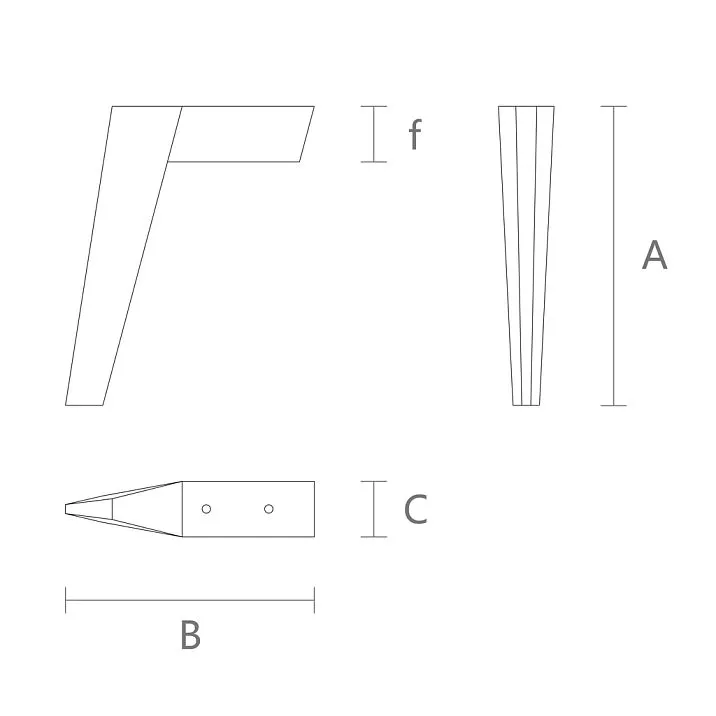 Modern Furniture Leg MN-215 drawing