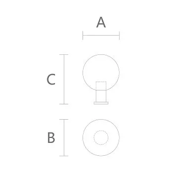 Ручка мебельная Jupiter HL-064M из массива дерева с металлическим основанием