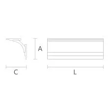 Wooden cornice KZ-013. Drawing