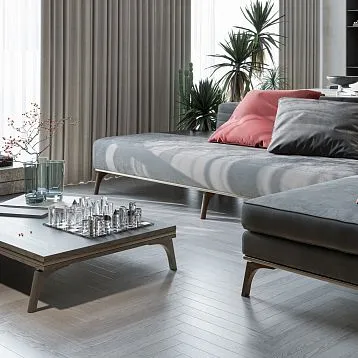 Short legs for furniture made of solid wood