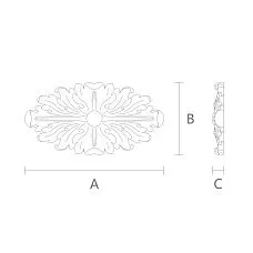 Architectural Element Rosette R-069 Drawing