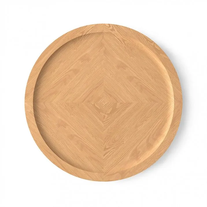 Wall Interior Decor Carved Rosette in Oak and Beech