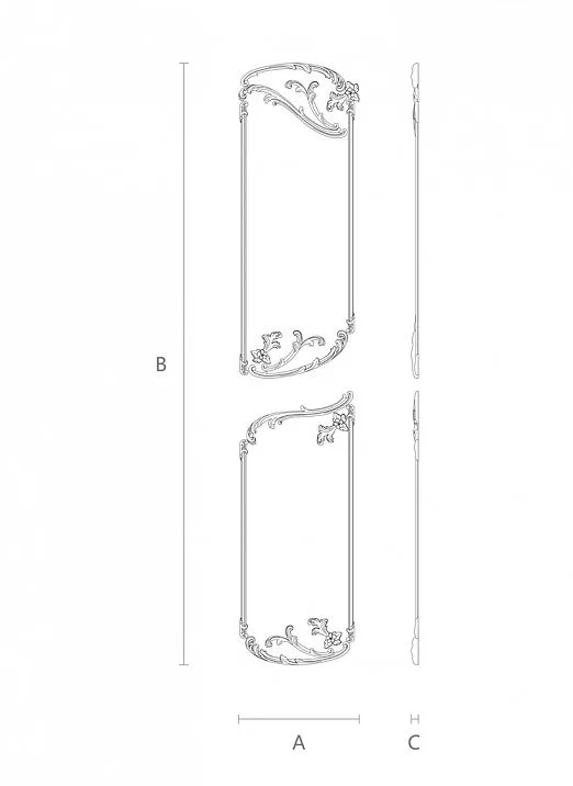 Refined interior decoration C-010-1-1R plan