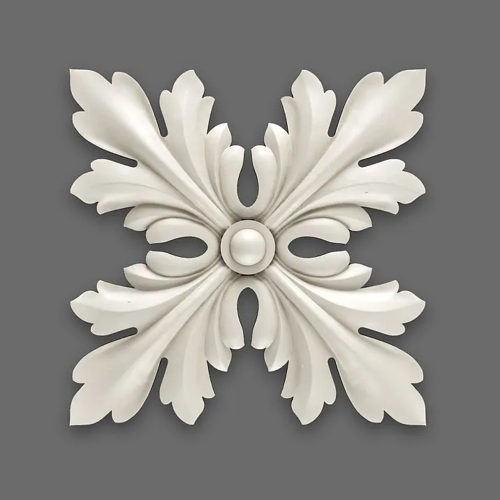 Polyurethane rose for classic interiors &ndash; decorative stucco on walls and ceiling zones