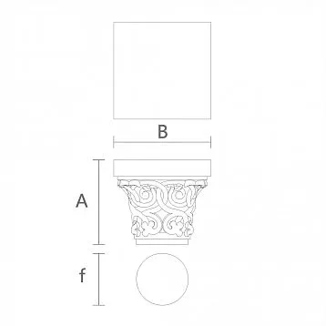 Carved Capital KL-036 from Solid Oak