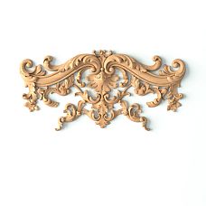 Carved applique from oak or beech N-406 for wooden wall decor