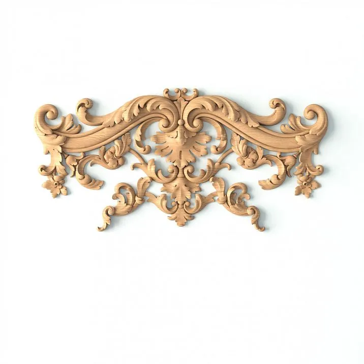 Carved applique from oak or beech N-406 for wooden wall decor