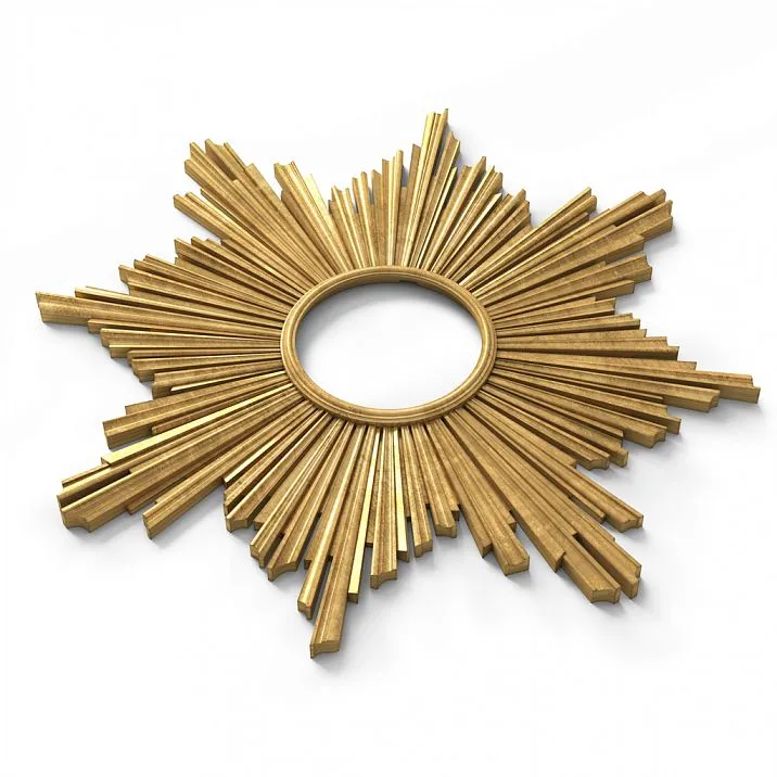 Carved Frame RM-050, MDF, modern style, sun shape