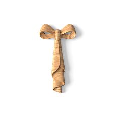 Wooden bow applique for furniture