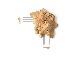 Detailed carving on applique N-258-1R