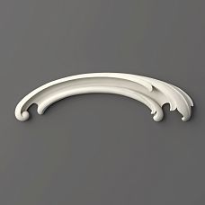 NPU-432R Molded Decoration - Close-up with smooth, multi-layered scrolls