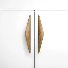 Prestige HL-001 Handle from Oak or Beech with Relief Texture - On Drawers