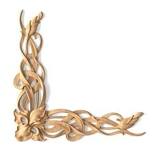 Carved Overlay N-086 from Wood with Floral Ornament