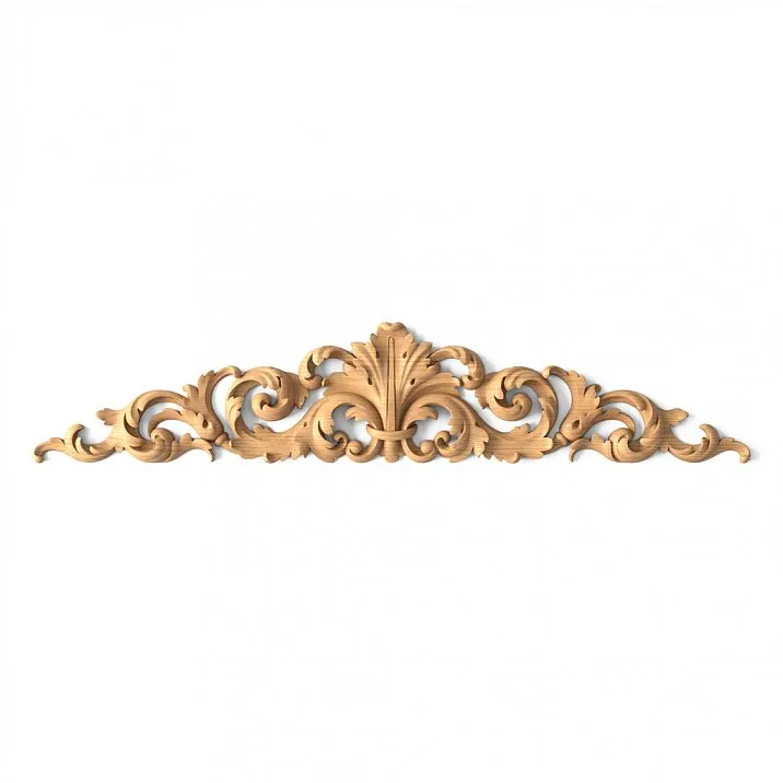 Carved appliqu&eacute; N-270 with carved floral ornament from oak or beech, suitable for staircase decoration