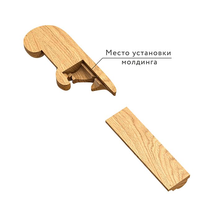 Carved End Cap N-437R for Wooden Molding MLD-004 - Installation Diagram