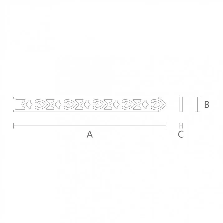 Carved Door Stop NL-3 &ndash; product drawing