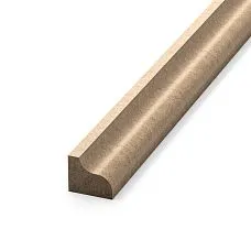 Wooden molding MLD-046 with curved profile, natural wood texture