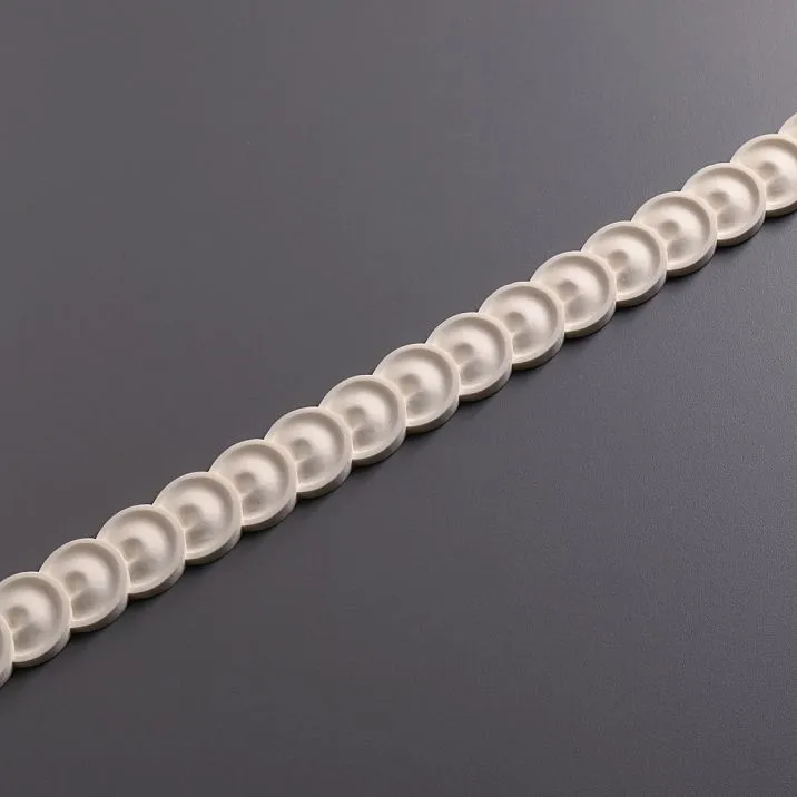 Carved KPU-003 polyurethane molding, Stavros decorative trim 20 mm wide for wall, furniture, and ceiling decoration, lightweight, moisture-resistant, and ready for painting