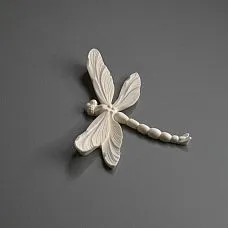 Molded decorative element in the shape of a dragonfly &mdash; polyurethane molding for walls and furniture STAVROS.