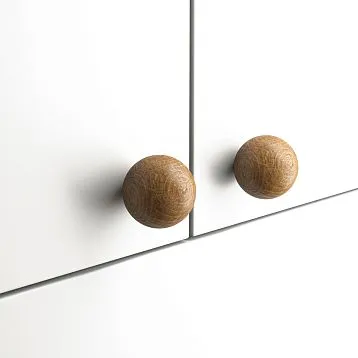  Ручка мебельная ORB HL-002  в форме шара, из натурального дерева, предназначенная для покраски под эмаль