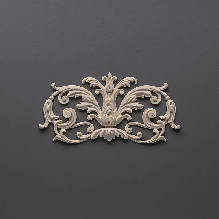 Carved polyurethane overlay NPU-040 170mm - decorative element for furniture