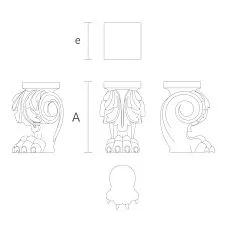 Legs with foot drawing