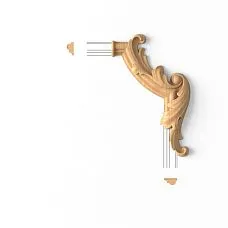 Carved applique MLD-4U-2R close-up