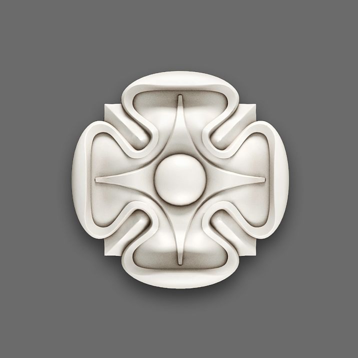 Elegant polyurethane rosette for wall moldings and classic interior decoration RPU-003 buy