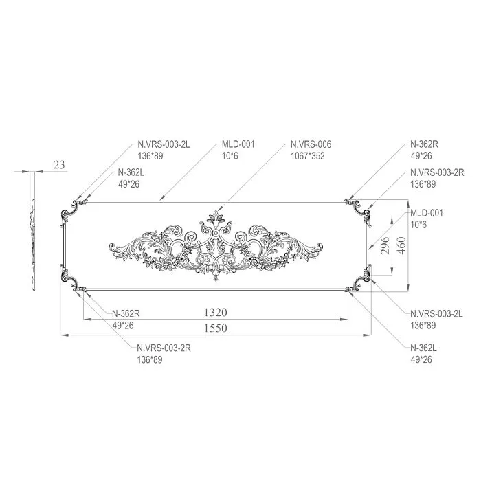 C.VRS-055 decor set diagram