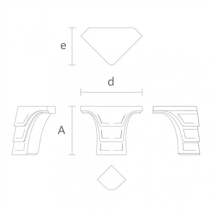 Furniture legs with drawings MN-054 for sofa, chair