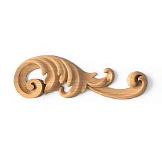 Carved Wooden Insert N-015R in the form of a floral ornament