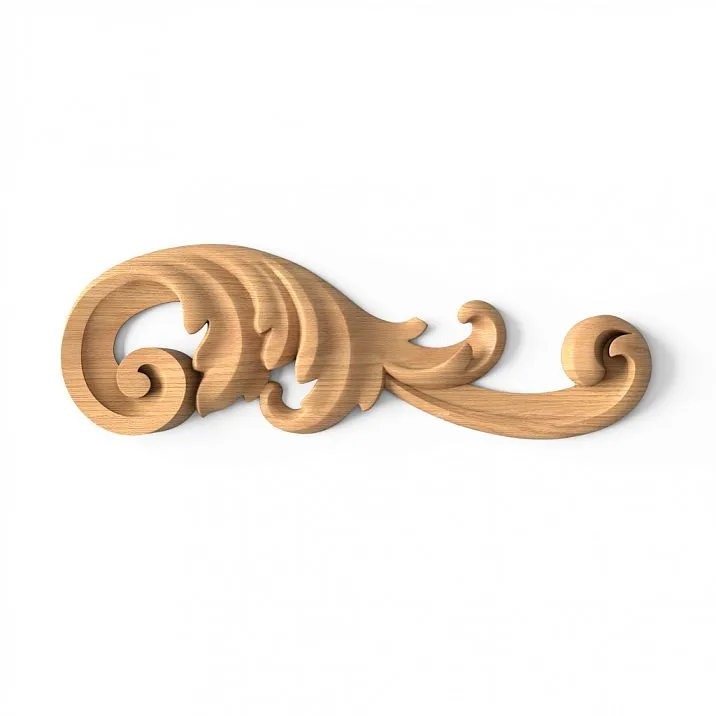 Carved Wooden Insert N-015R in the form of a floral ornament