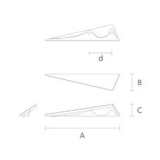 Wooden furniture handle side view