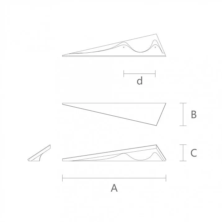 Wooden furniture handle side view