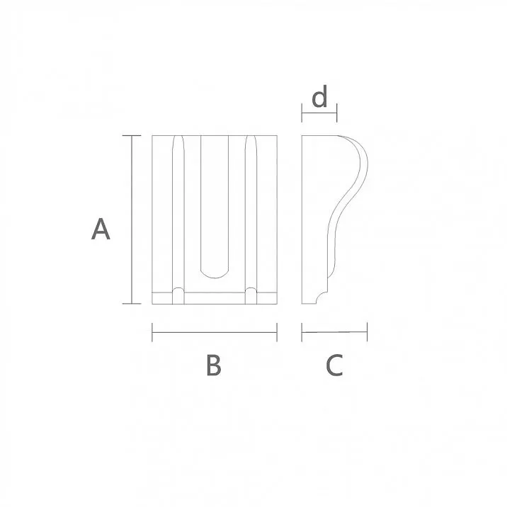 KR-039 Solid Oak Bracket Drawing for lovers of luxury