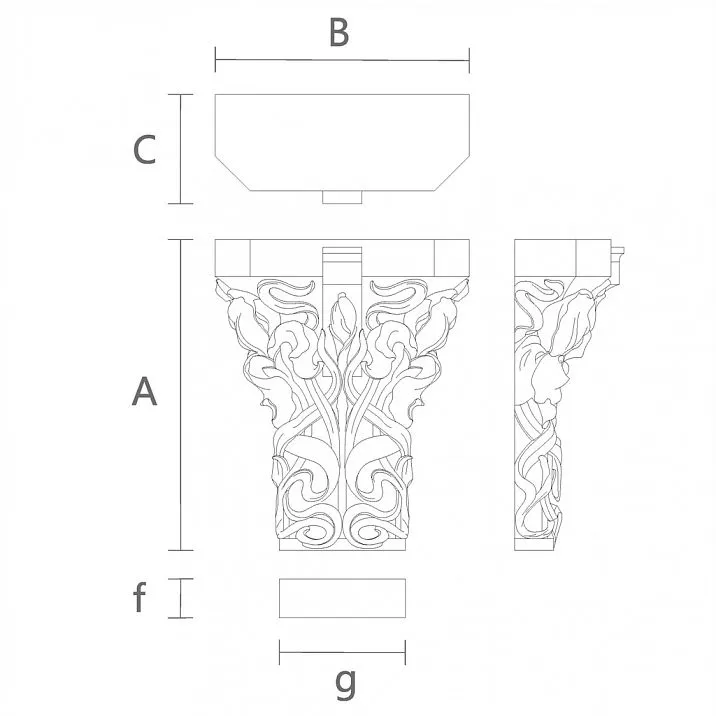 Architectural Capital KL-053 drawing