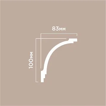 Карниз A130V1 ПОЛИСТИРОЛ HI WOOD 100мм х 83мм х 2,0м — объемный декор для выразительных интерьеров