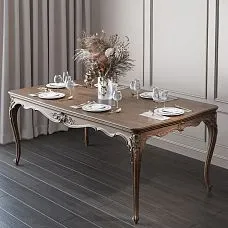 Carved frame of table STL-020, dining table in interior