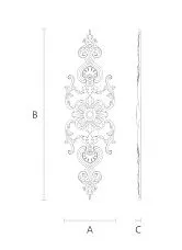 Decor Set C-017 made of solid wood drawing