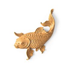 Carved Inlay N-483R in the Shape of a Fish