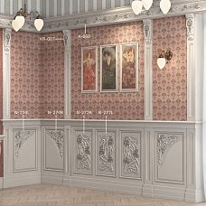 Carved insert N-272L in interior for decorating walls and furniture