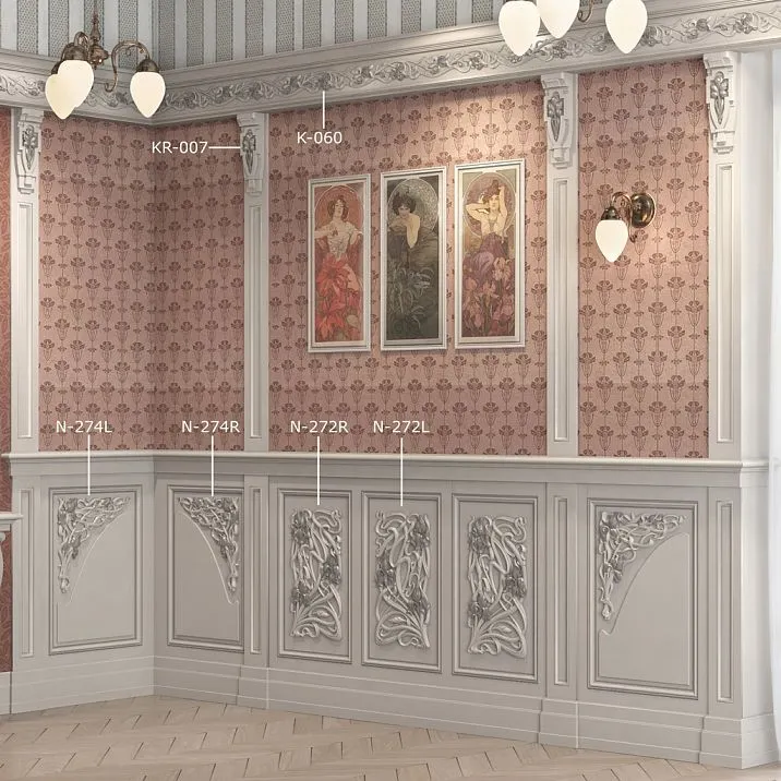 Carved insert N-272L in interior for decorating walls and furniture