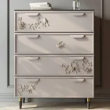 Carved Applique N-477R Bird for Decorating a Chest of Drawers