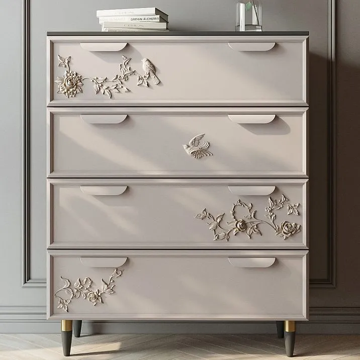 Carved Applique N-477R Bird for Decorating a Chest of Drawers