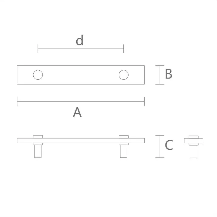 Furniture handle Xylon HL-056-1M - wooden item with drawing