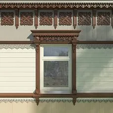 Carved Connecting Element SNL-19, wooden lace for home (photo)