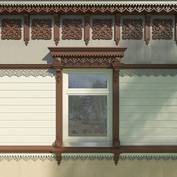 Carved Connecting Element SNL-19, wooden lace for home (photo)