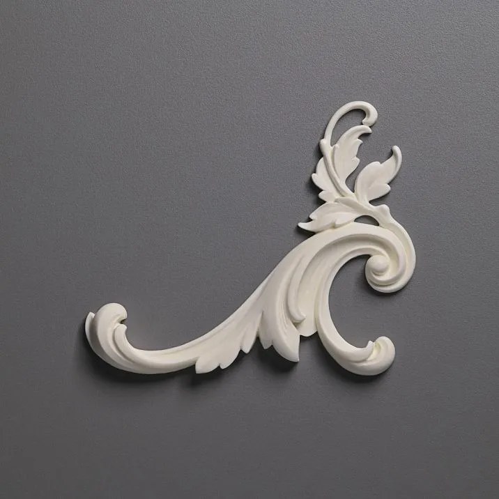 Door panel adorned with stucco decoration NPU.VRS-002-4R in an elegant interior.